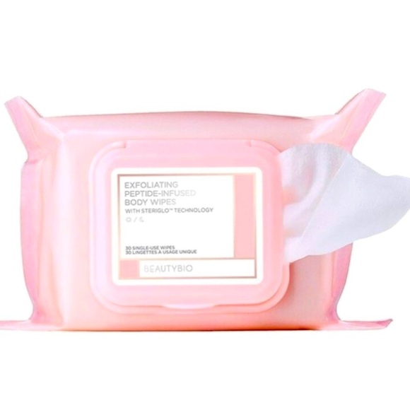 Beautybio Other - BeautyBio Exfoliating Body Wipes with Anti-Aging Peptides makeup wipes 30/pk NEW